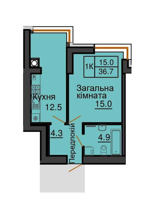 Квартира на Софія Роял в Києві, ID 358646, фото №9