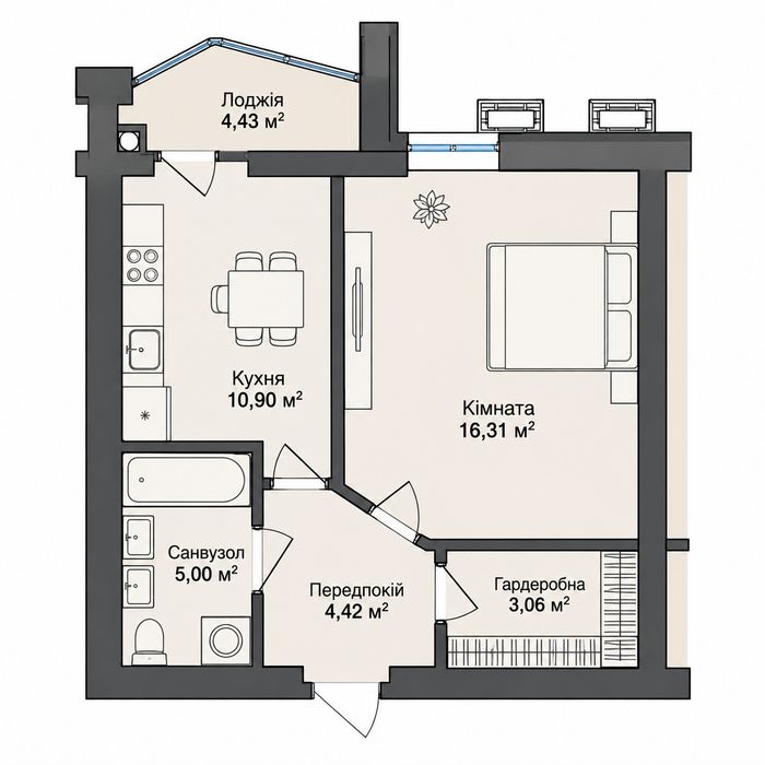 Квартира на ЖК Аристократ в Житомирі, ID 320669, фото №22