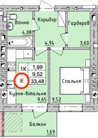Квартира на ЖК Бургундія 3 в Києві, ID 221753, фото №23