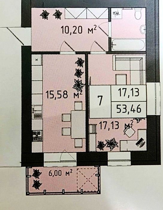 Квартира на ЖК "Стокгольм" в Хмельницький, ID 228568, фото №2