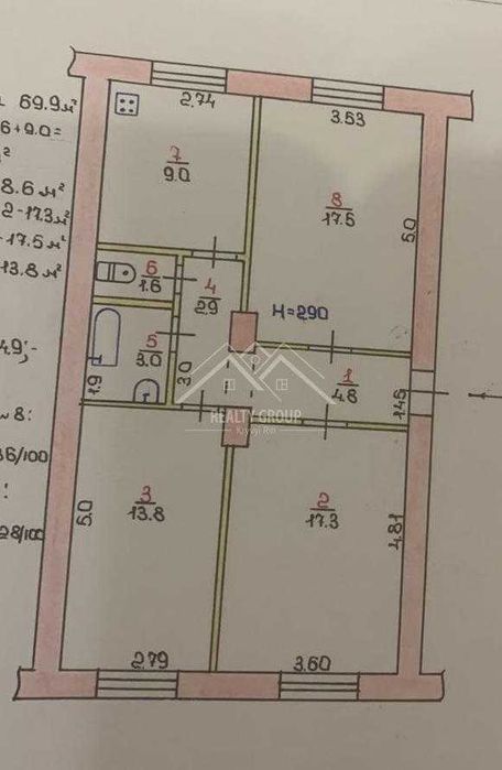 Квартира на вул. Старовокзальна в Кривому Розі, ID 208139, фото №13