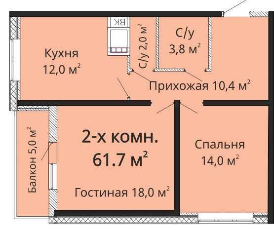 Квартира на вул. Жаботинського, 54А в Одесі, ID 163985, фото №2