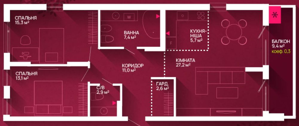 Квартира на ЖК Благо в Івано-Франківську, ID 191293, фото №5