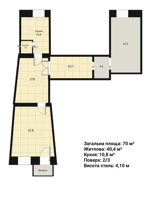Квартира на в центрі Одеси в Одесі, ID 205308, фото №8