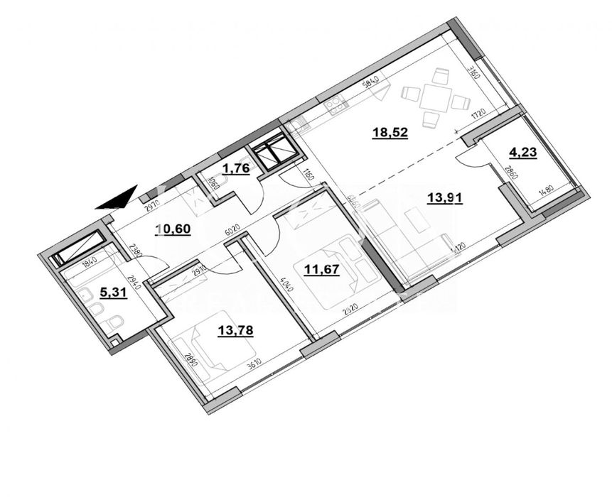 Квартира на ЖК Nordicа Residence в Києві, ID 171644, фото №2
