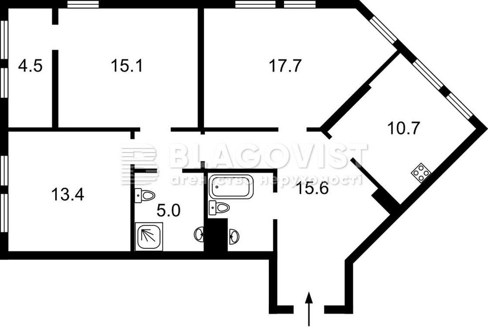 Квартира на Київська 237 в Києві, ID 309785, фото №4