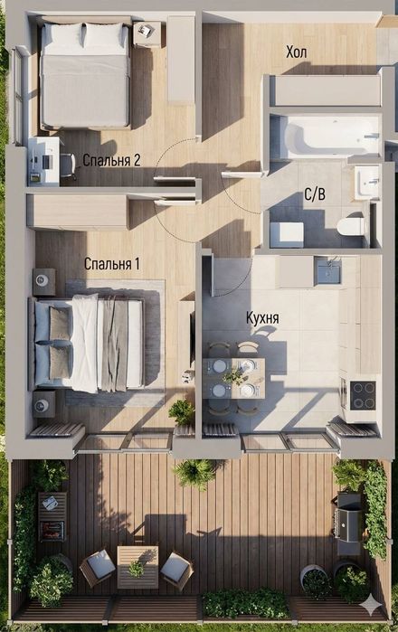 Квартира — с. Білогородка в Києві, ID 406696, фото №3