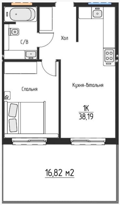 Квартира в Київ, ID 406693, фото №2