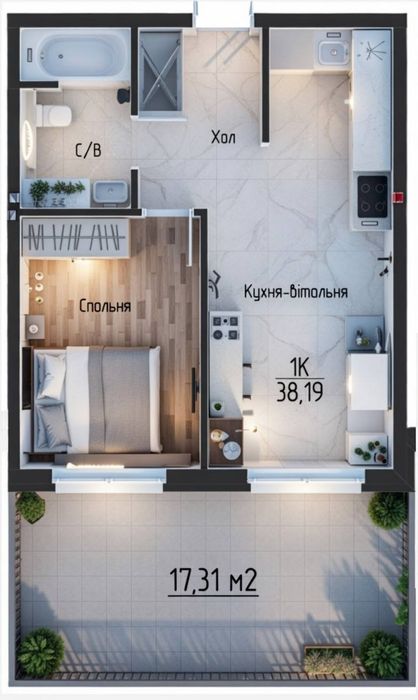 Квартира в Київ, ID 406616, фото №2