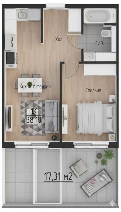 Квартира в Київ, ID 406698, фото №2