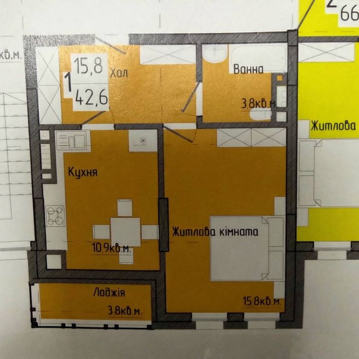 Квартира на вул. Буковинського віче, ID 378858, фото №1