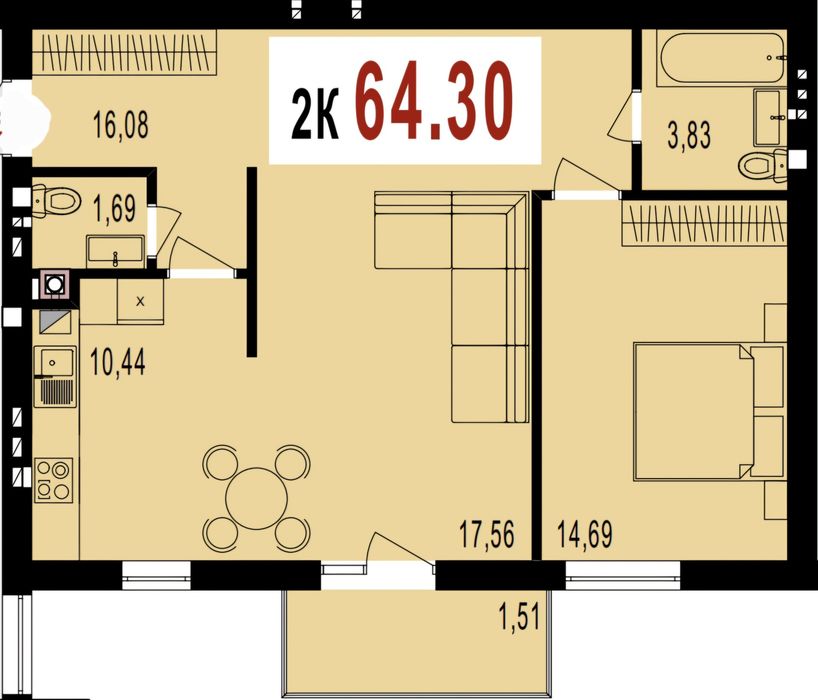 Квартира на ЖК Долішній в Івано-Франківську, ID 310120, фото №2