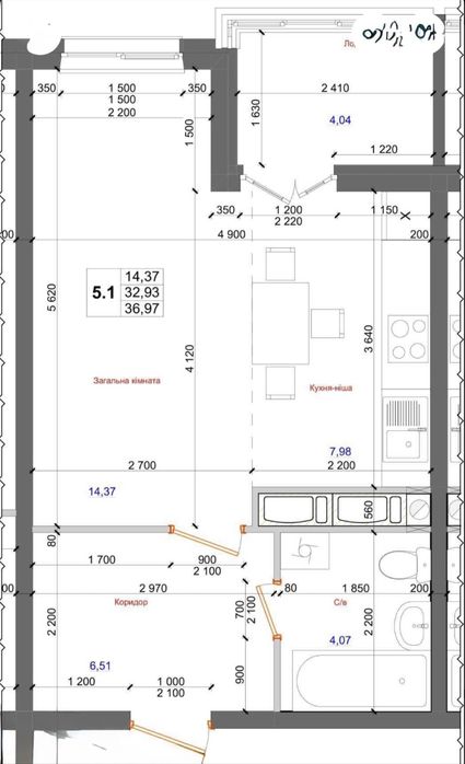 Квартира на вул. Доківська, 10 в Київ, ID 311813, фото №2