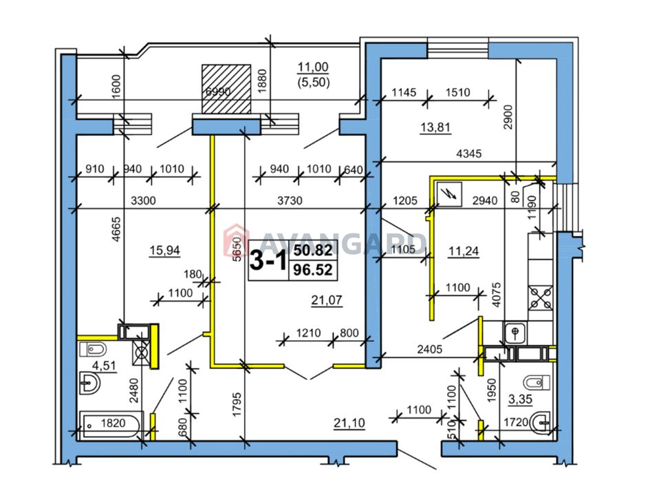 Квартира на вул. Сергія Амброса, 35 в Черкасах, ID 240589, фото №14
