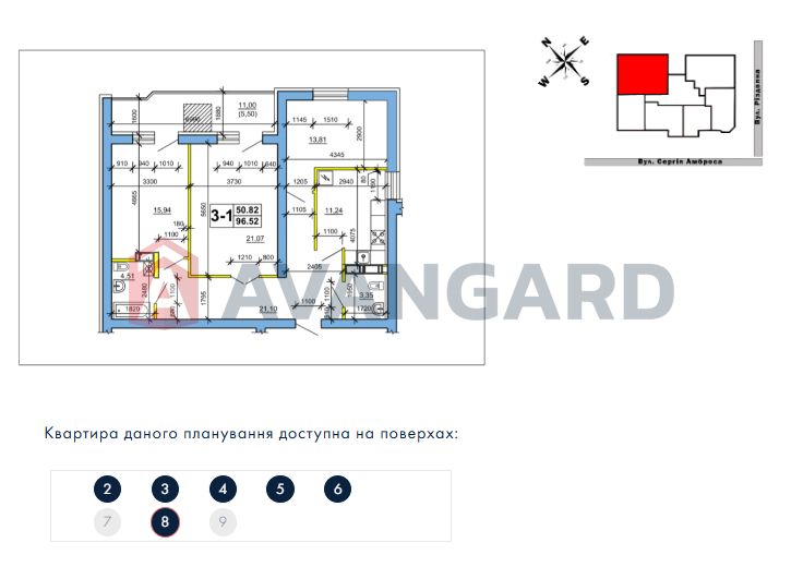Квартира на вул. Сергія Амброса, 35 в Черкасах, ID 240589, фото №15