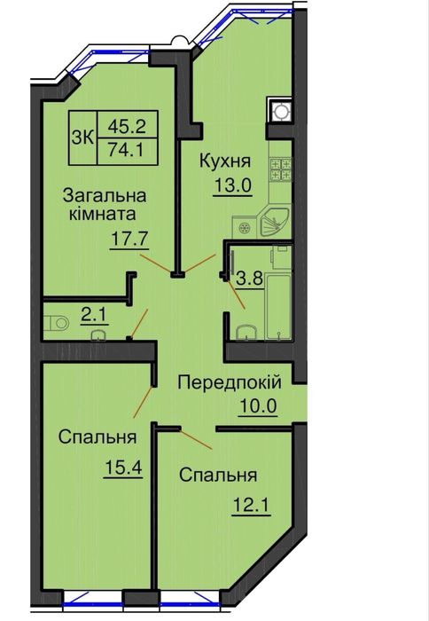 Квартира на вул. Боголюбова, 50 в Києві, ID 235901, фото №13