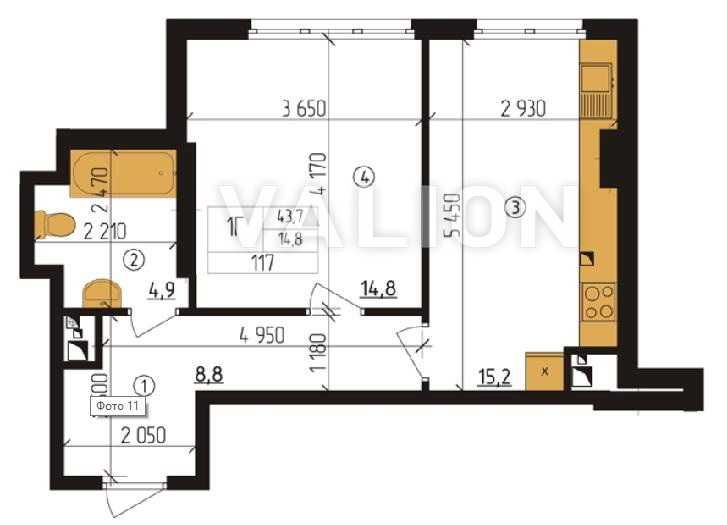 Квартира на вул. Нагірна, 18/16 в Києві, ID 371216, фото №7