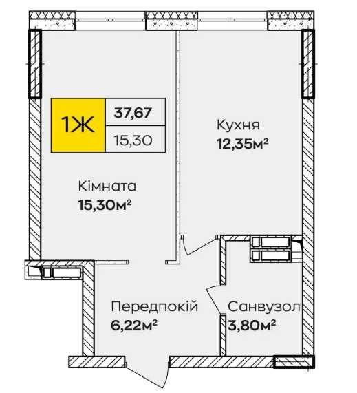 Квартира на вул. Позняківська, 1 в Києві, ID 214173, фото №2