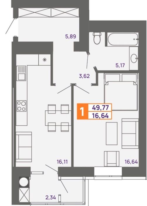 Квартира на мкр. Південно - Захід в Хмельницькому, ID 238878, фото №3
