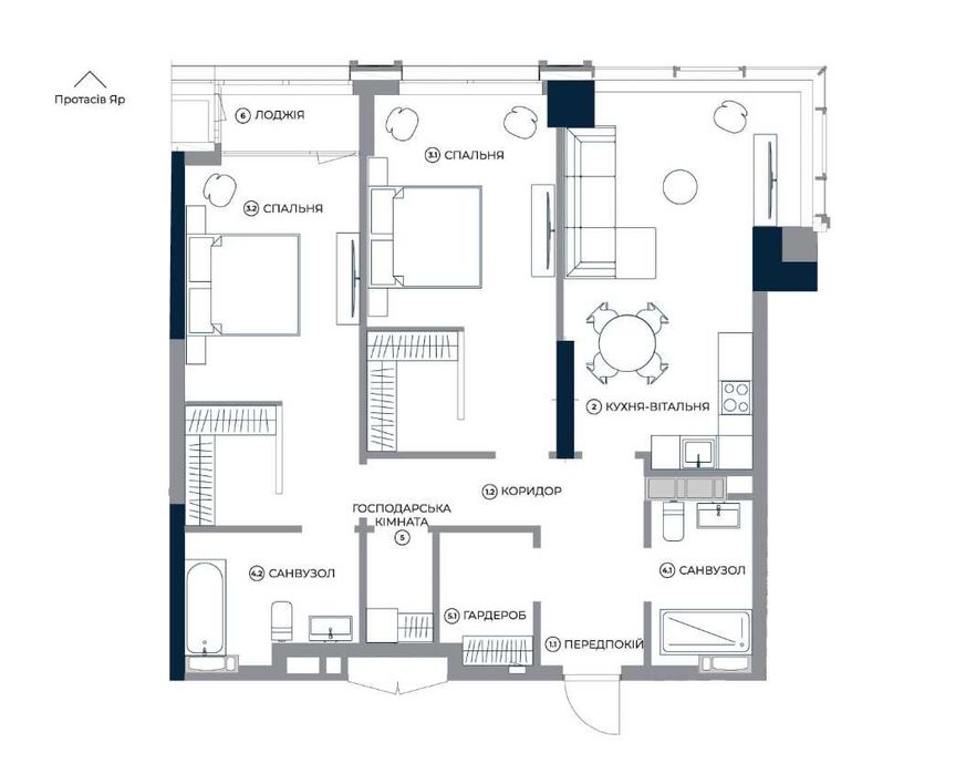 Квартира на вул. Антоновича, 136 в Києві, ID 209130, фото №2