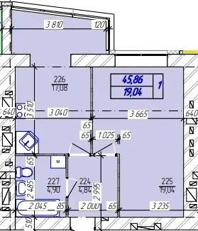 Квартира на вул. Трудова, 6/2 в Хмельницький, ID 220697, фото №2