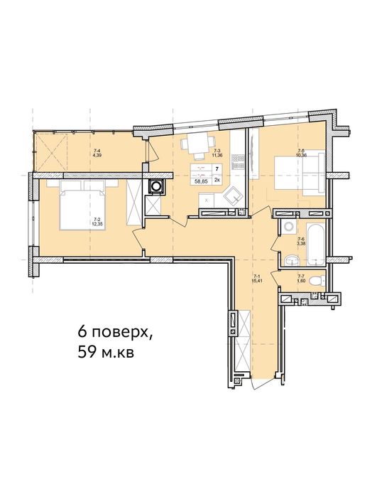 Квартира на вул. 15 квітня в Тернополі, ID 235542, фото №5