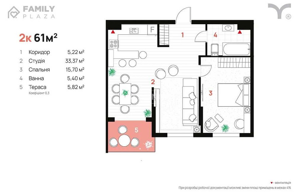 Квартира на ЖК Family Plaza в Івано-Франківську, ID 281189, фото №3
