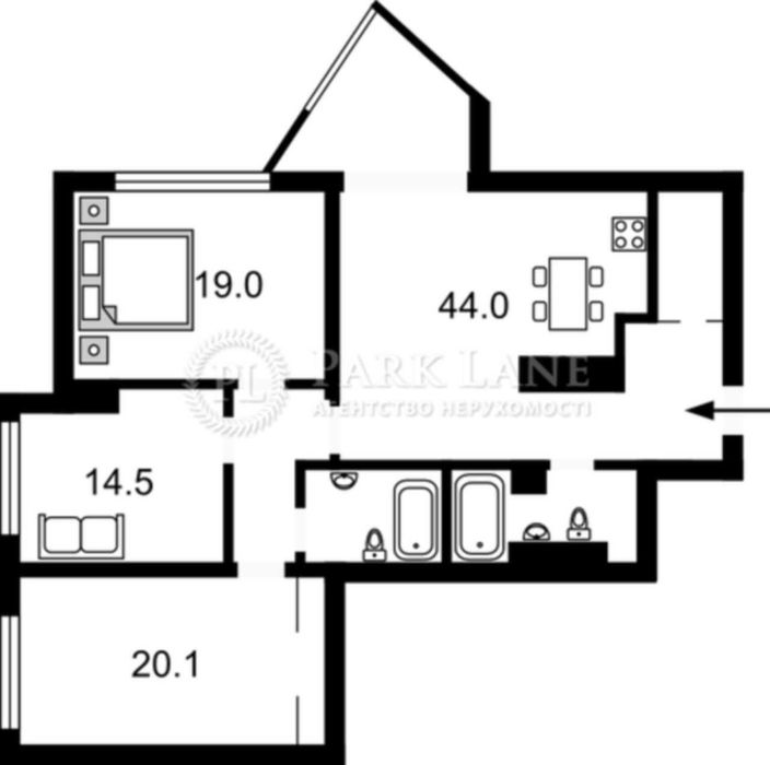 Квартира на вул. Глибочицька, 32б в Києві, ID 302478, фото №14