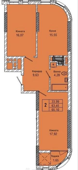 Квартира на вул. Миколайчука, 38 в Львові, ID 265075, фото №4