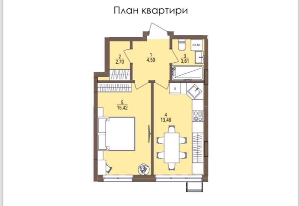 Квартира на ЖК Смарт Резиденс в Київ, ID 322021, фото №1