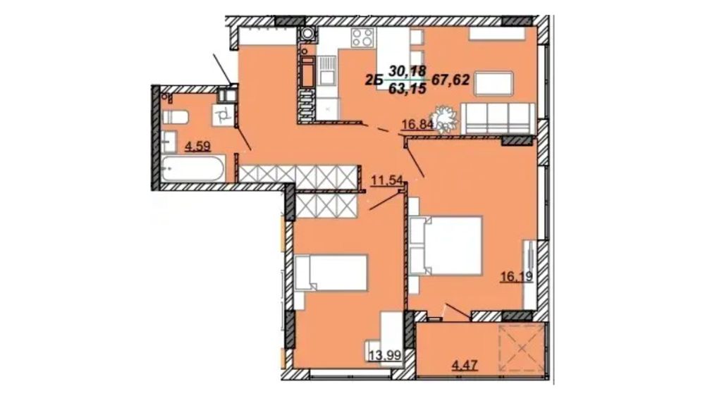Квартира на вул. Дубенська в Тернополі, ID 310769, фото №16