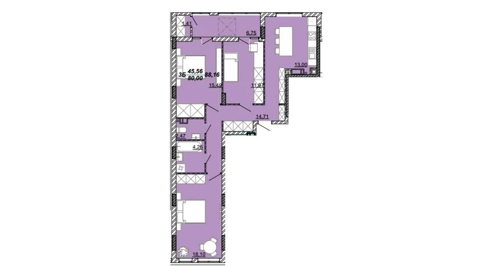 Квартира на вул. Дубенська в Тернополі, ID 324131, фото №18