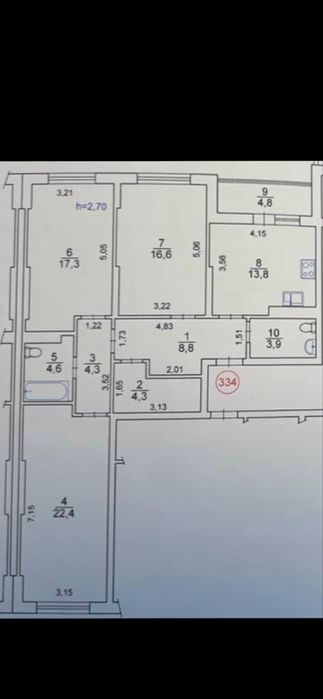 Квартира на вул. Багговутівська, 17–21 в Київ, ID 325173, фото №2