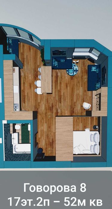 Квартира на вул. Говорова, 8 в Одесі, ID 215068, фото №18