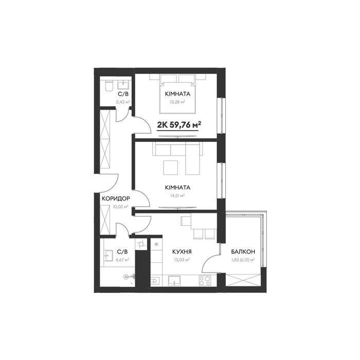 Квартира на вул. Скоропадського в Львові, ID 311130, фото №2