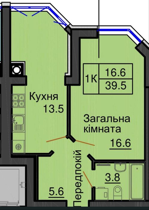 Квартира на вул. Боголюбова, 48 в Києві, ID 230782, фото №13