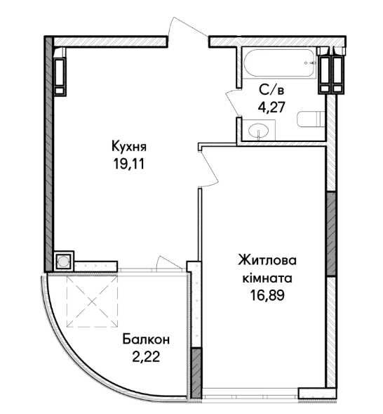 Квартира на вул. Ірпінь, 40 в Києві, ID 264183, фото №2