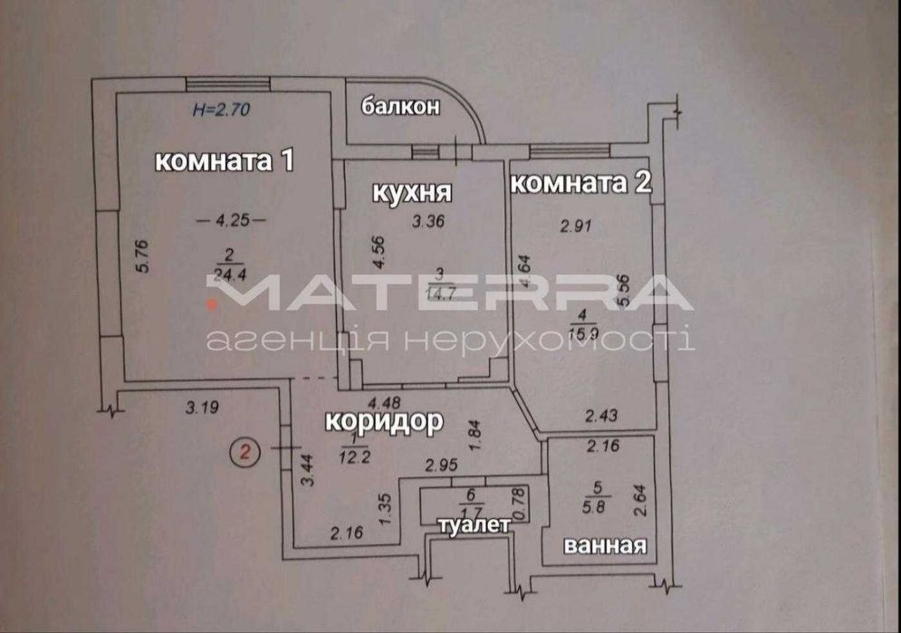 Квартира на вул. Білогородська, 51 в Києві, ID 311829, фото №2