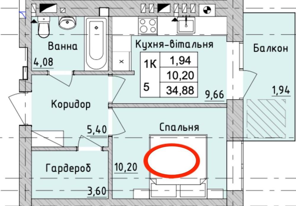 Квартира на вул. Західна в Києві, ID 311124, фото №3