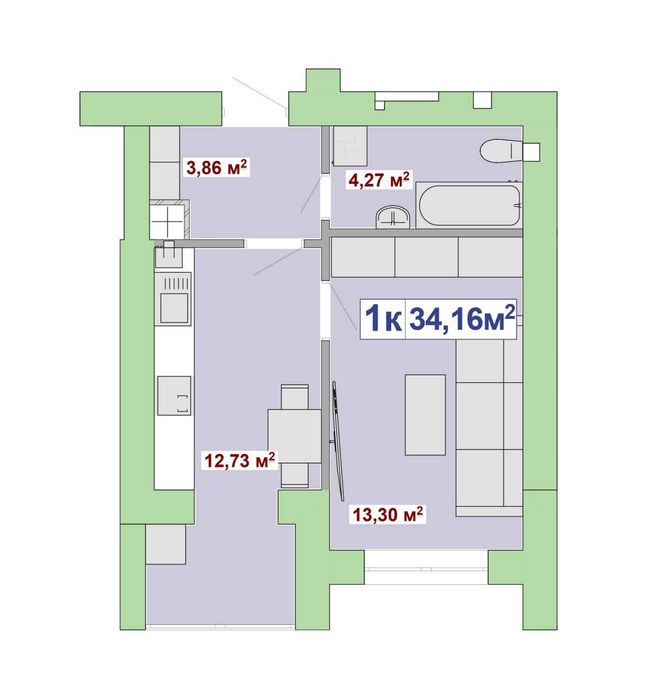 Квартира на вул. Чорновола в Івано-Франківську, ID 193044, фото №2