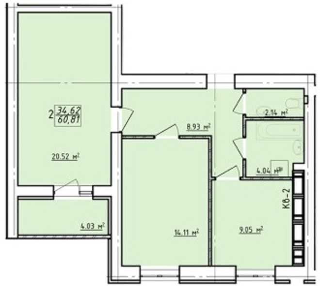 Квартира на вул. Заливная, 12 в Харкові, ID 175742, фото №2