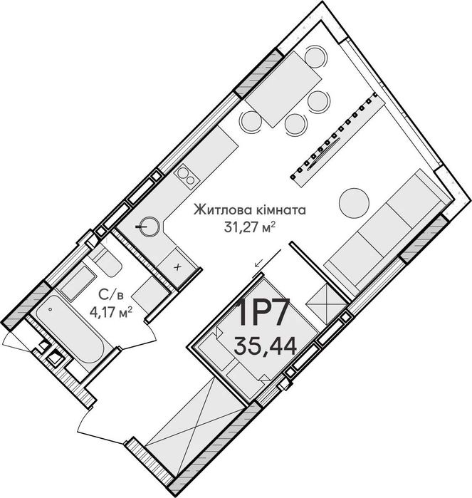 Квартира на ЖК Синергія Сіті в Києві, ID 240129, фото №3