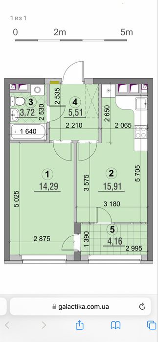Квартира на ЖК Галактика в Київ, ID 317916, фото №1