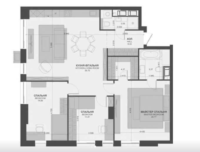 Квартира на вул. Василя Тютюнника, 39 в Києві, ID 192028, фото №6