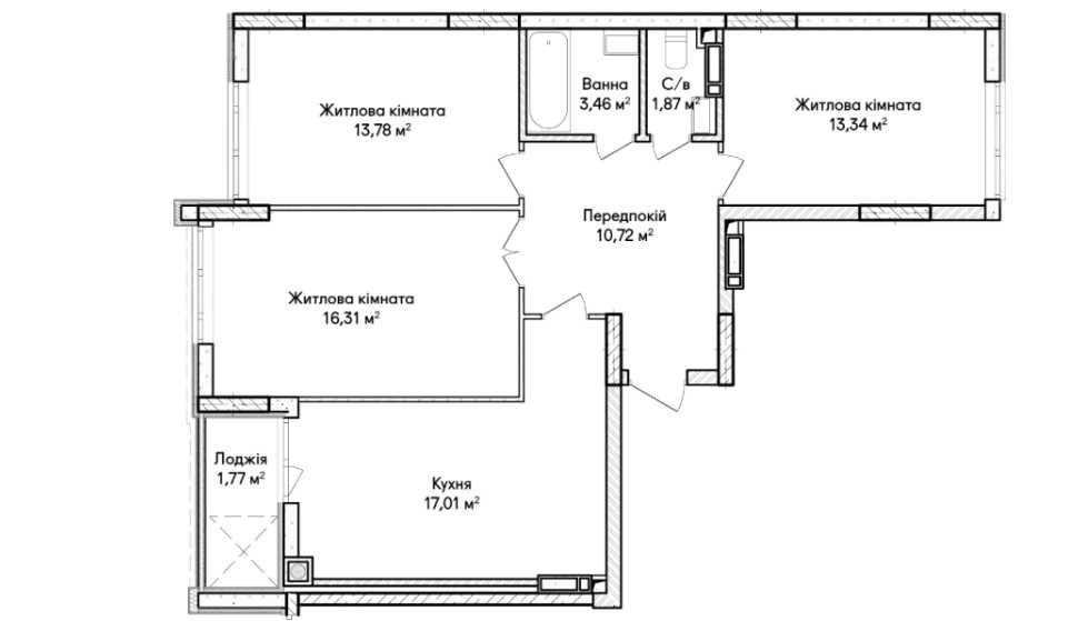 Квартира на вул. Набережна, 32 в Києві, ID 257785, фото №13