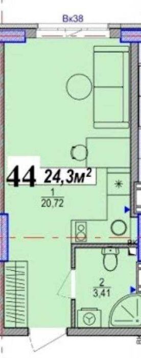 Квартира на до метро - всього 7 хвилин пішки в Київ, ID 178185, фото №2