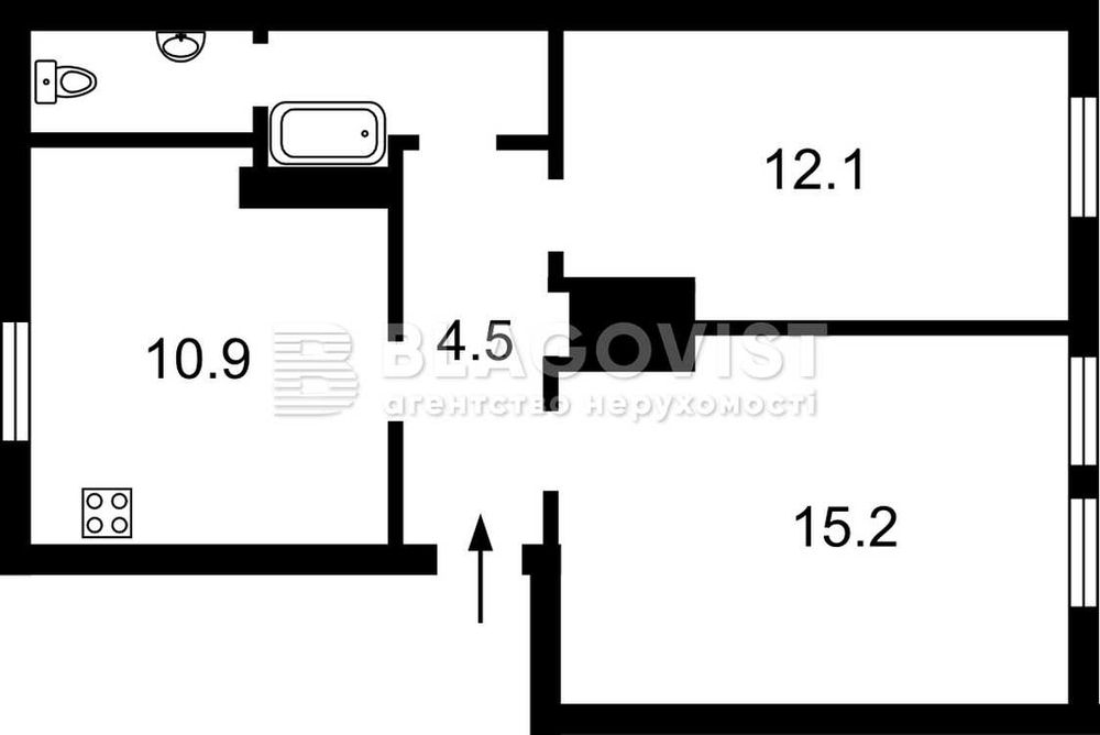 Квартира на вул. Сирецька, 50 в Києві, ID 171752, фото №16