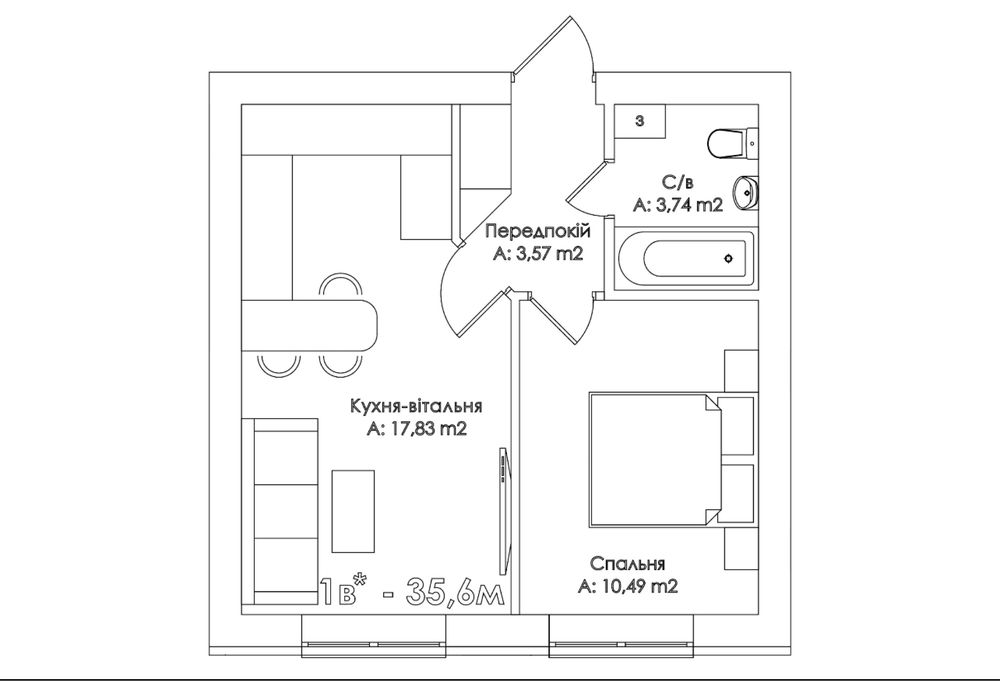 Квартира на вул. Соборна в Києві, ID 223086, фото №8