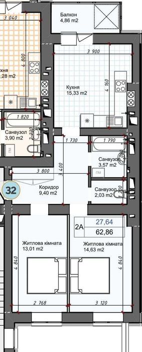 Квартира на біля Набережної в Києві, ID 249013, фото №2