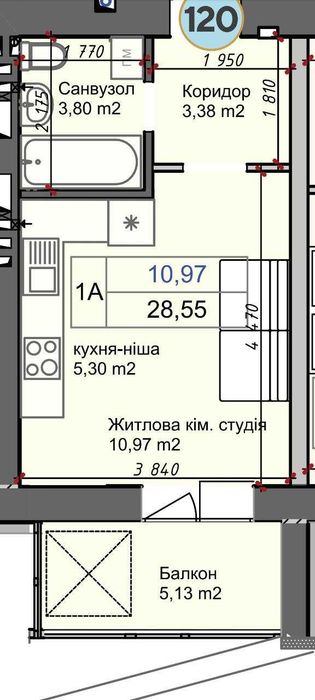 Квартира на біля Набережної в Києві, ID 232760, фото №3